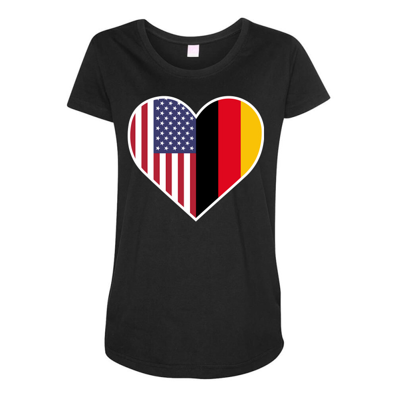 German American Heart United States Of America Germany Gift Pullover H Maternity Scoop Neck T-shirt by cm-arts | Artistshot