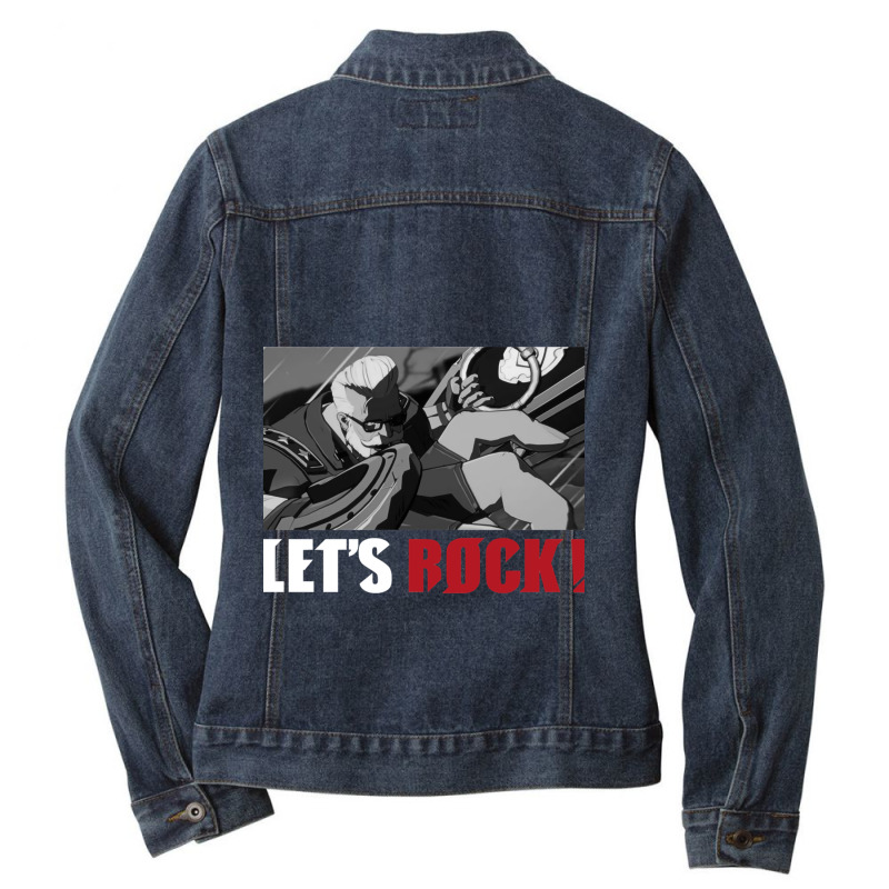 Monochrome Goldlewis Dickinson Guilty Gear Strive Lets Rock Ladies Denim Jacket by cm-arts | Artistshot