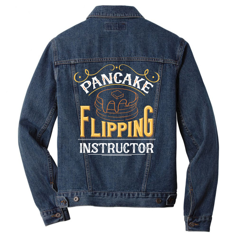 Pancake Flipping Instructor, Pancake Dad Pullover Hoodie Men Denim Jacket | Artistshot