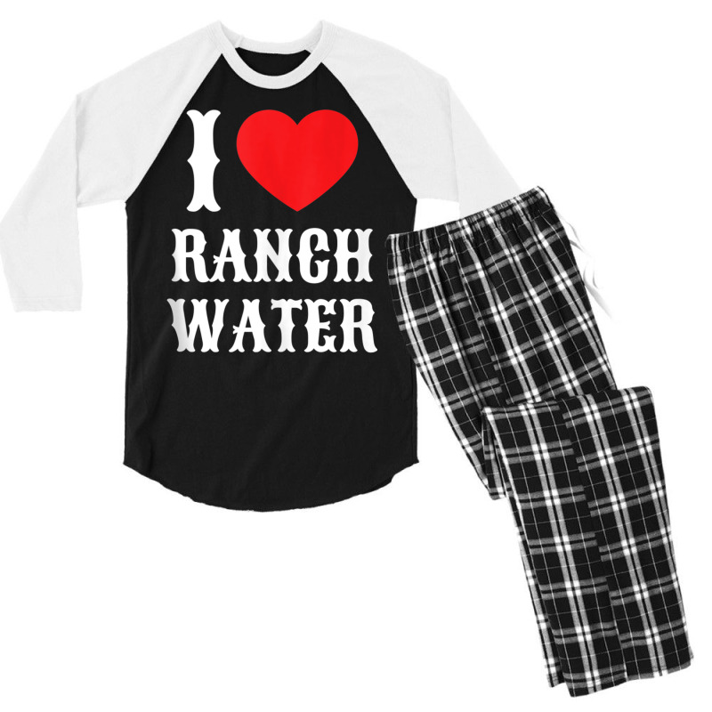 I Love Ranch Water Tequila Hard Seltzer Beer Drinking Texas Tank Top Men's 3/4 Sleeve Pajama Set | Artistshot