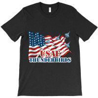 Usaf Thunderbirds Shirt Graphic Jet American Flag Gift Tee Raglan Base T-shirt | Artistshot