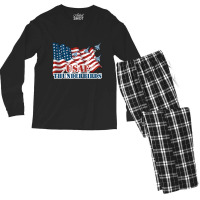 Usaf Thunderbirds Shirt Graphic Jet American Flag Gift Tee Raglan Base Men's Long Sleeve Pajama Set | Artistshot