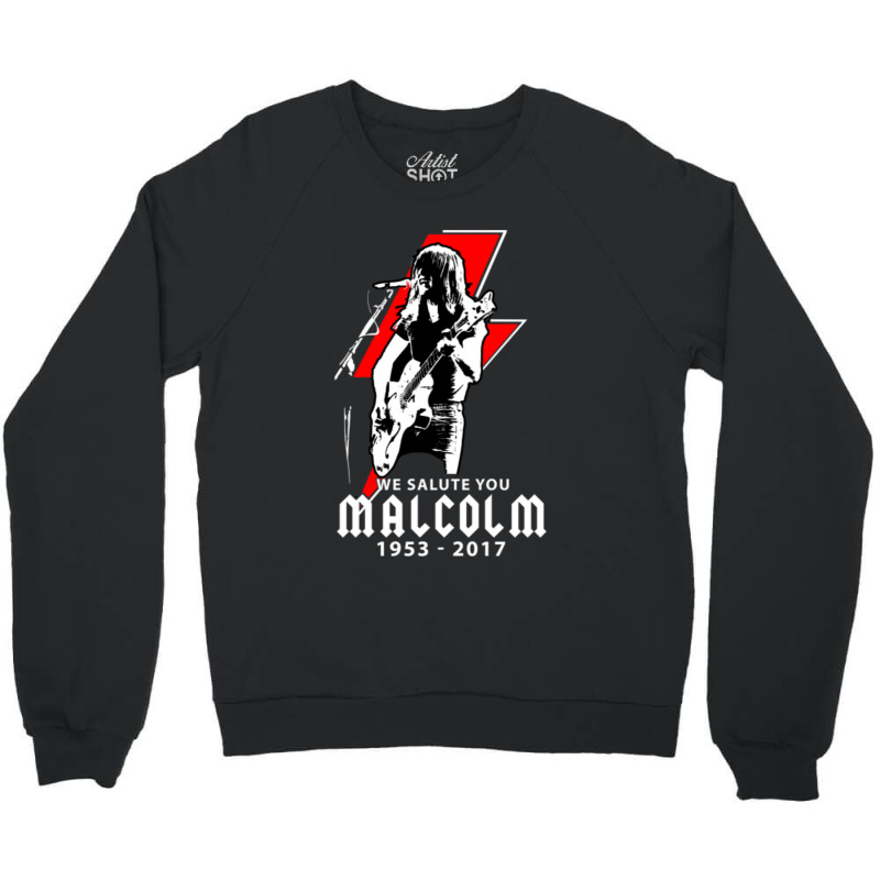 Malcolm Young Malcolm Young  We Salute You Crewneck Sweatshirt by JULIUSGERADEAU | Artistshot