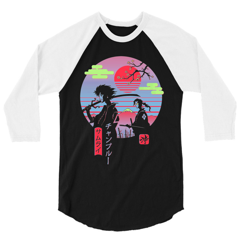 Neon Austetic Retro Chillhop 3/4 Sleeve Shirt by cm-arts | Artistshot