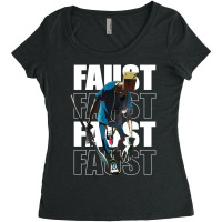 Faust Guilty Gear Strive (white Line) Women's Triblend Scoop T-shirt | Artistshot