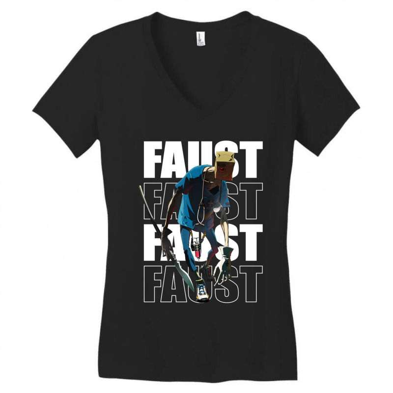 Faust Guilty Gear Strive (white Line) Women's V-Neck T-Shirt by cm-arts | Artistshot