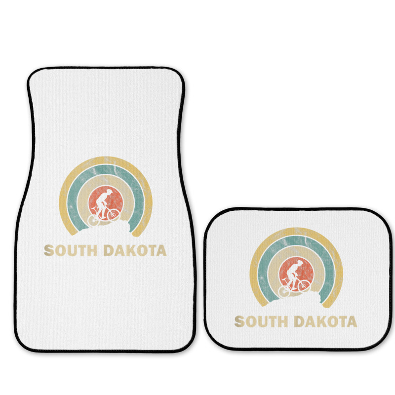 South Dakota Retro Cycling Mtb Tank Top Full Set Car Mats | Artistshot