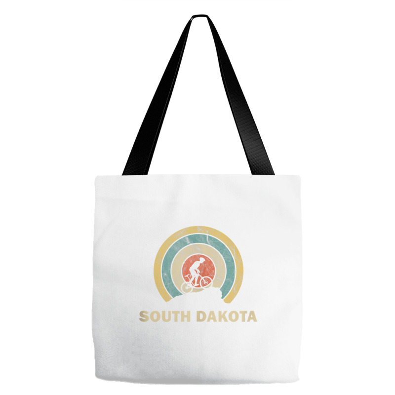 South Dakota Retro Cycling Mtb Tank Top Tote Bags | Artistshot