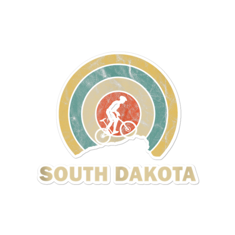 South Dakota Retro Cycling Mtb Tank Top Sticker | Artistshot