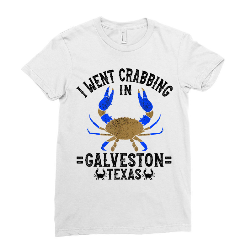 Texas Blue Crabbing Galveston Texas Crabber T Shirt Ladies Fitted T-Shirt by cm-arts | Artistshot