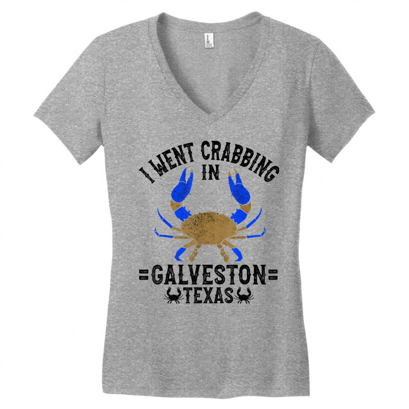 Texas Blue Crabbing Galveston Texas Crabber T Shirt Women's V-Neck T-Shirt by cm-arts | Artistshot