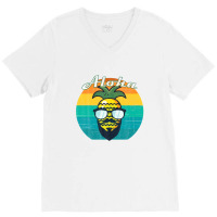 Aloha Hawaii Hawaiian Island Shirt Beard This Is My Hawaiian V-neck Tee | Artistshot