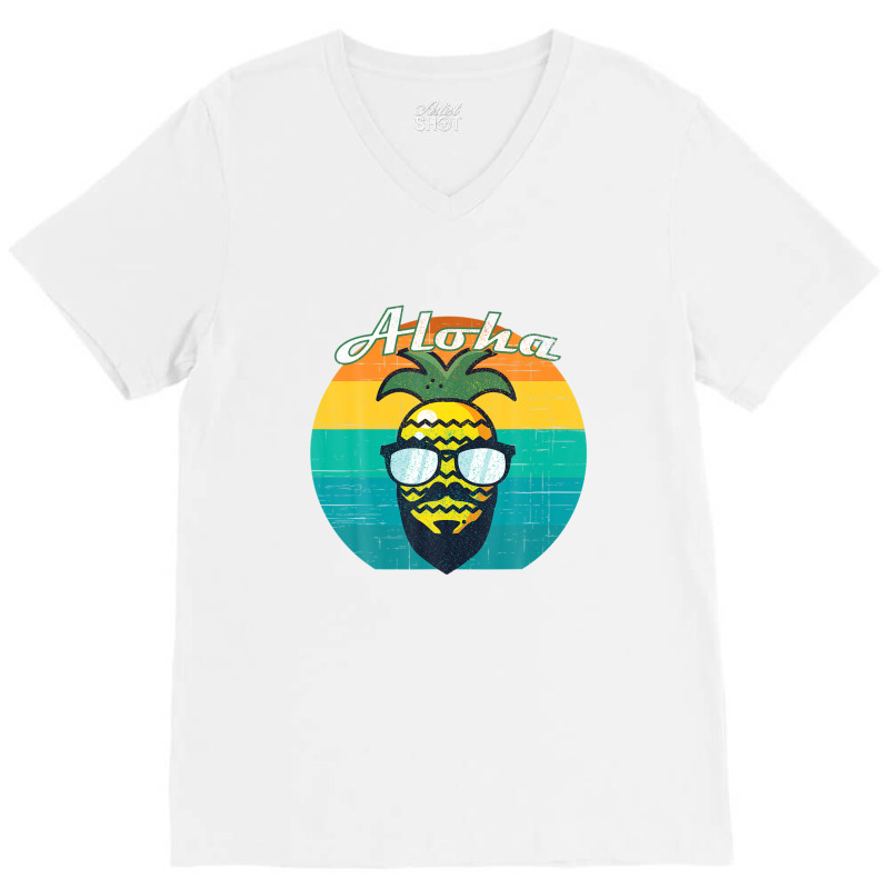 Aloha Hawaii Hawaiian Island Shirt Beard This Is My Hawaiian V-Neck Tee by houltonbennjamin | Artistshot