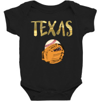 Texas Baseball Dress 2020 Original Ranger Font And Ball Long Sleeve T Baby Bodysuit | Artistshot