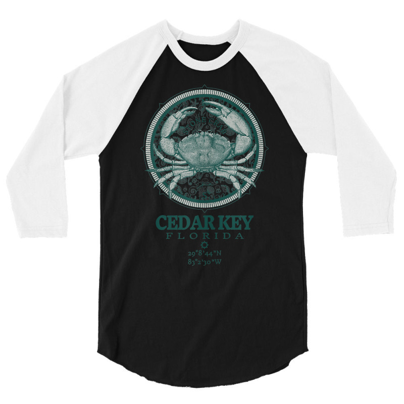 Jcombs Cedar Key, Fl, Stone Crab On Wind Rose Tank Top 3/4 Sleeve Shirt by cm-arts | Artistshot