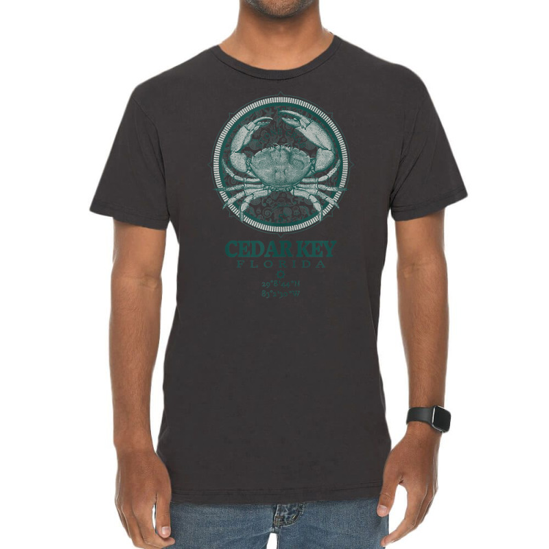 Jcombs Cedar Key, Fl, Stone Crab On Wind Rose Tank Top Vintage T-Shirt by cm-arts | Artistshot