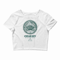 Jcombs Cedar Key, Fl, Stone Crab On Wind Rose Tank Top Crop Top | Artistshot