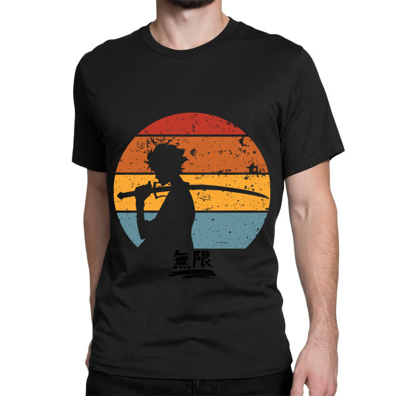 Samurai Champloo Mugen Sunset Silhouette, Mugen Samurai Champloo Black Classic T-shirt by cm-arts | Artistshot