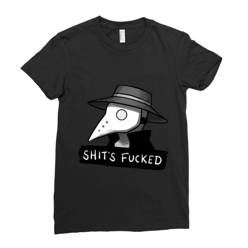 Plague Doctor Diagnosis Ladies Fitted T-Shirt by cm-arts | Artistshot