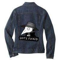 Plague Doctor Diagnosis Ladies Denim Jacket | Artistshot