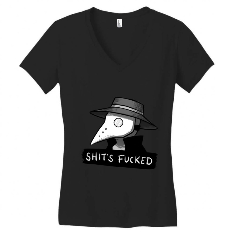 Plague Doctor Diagnosis Women's V-Neck T-Shirt by cm-arts | Artistshot