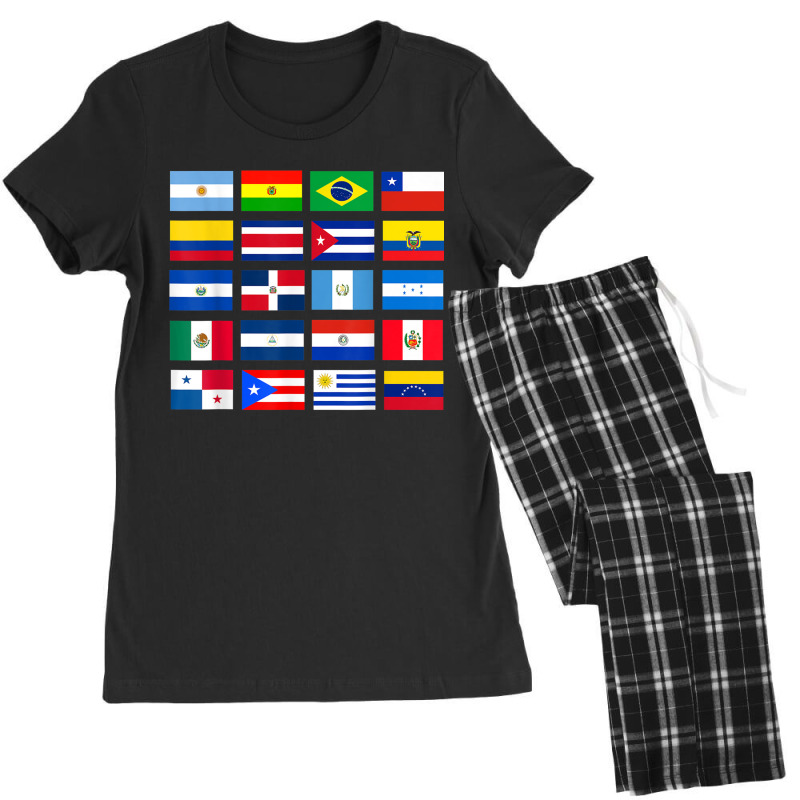 Latin American Flags Hispanic Heritage Month Women's Pajamas Set by SandraMarianela | Artistshot