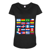 Latin American Flags Hispanic Heritage Month Maternity Scoop Neck T-shirt | Artistshot