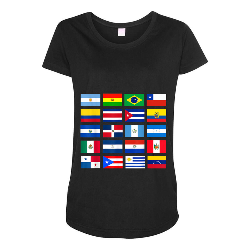 Latin American Flags Hispanic Heritage Month Maternity Scoop Neck T-shirt by SandraMarianela | Artistshot