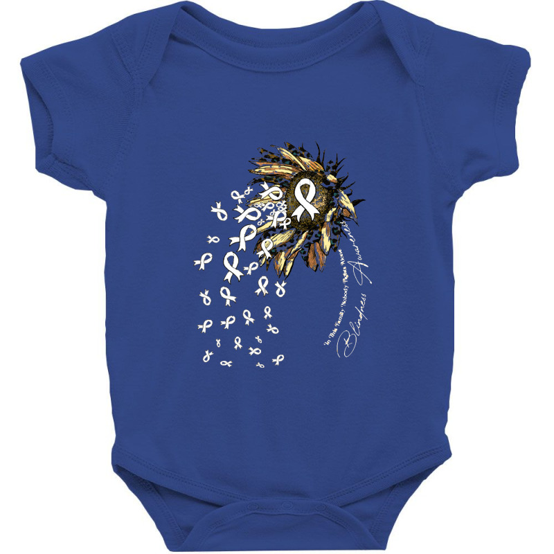 Blindness Survivor  Blindness Awareness Sunflower Nobody Fight Baby Bodysuit by salamansik | Artistshot