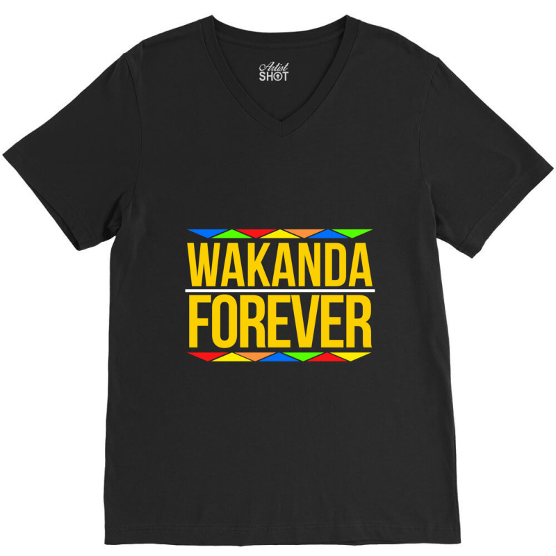 #wakandaforever V-Neck Tee by cm-arts | Artistshot