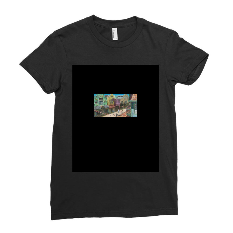 Chihiro Lost In City - Spirited Away Graphic Ladies Fitted T-Shirt by cm-arts | Artistshot