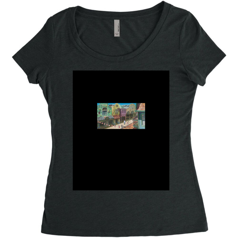 Chihiro Lost In City - Spirited Away Graphic Women's Triblend Scoop T-shirt by cm-arts | Artistshot