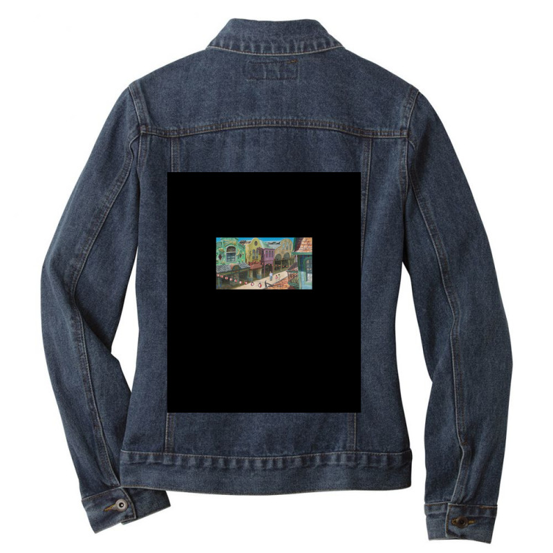 Chihiro Lost In City - Spirited Away Graphic Ladies Denim Jacket by cm-arts | Artistshot