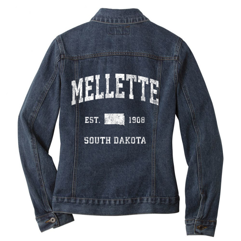 Mellette South Dakota Sd Vintage Athletic Sports Design Tank Top Ladies Denim Jacket by cm-arts | Artistshot