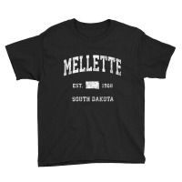 Mellette South Dakota Sd Vintage Athletic Sports Design Tank Top Youth Tee | Artistshot