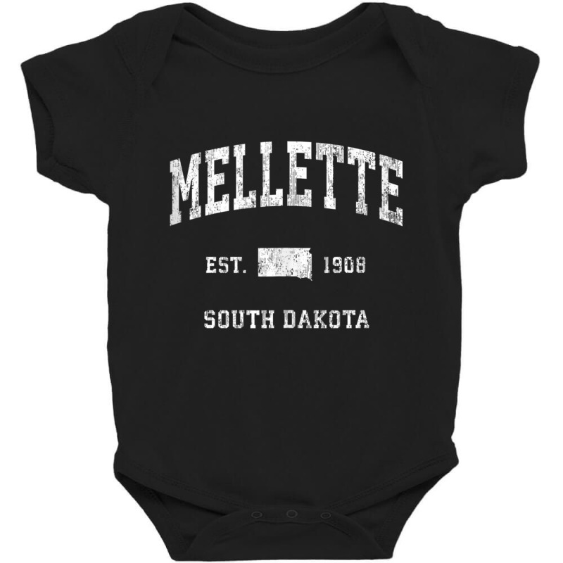 Mellette South Dakota Sd Vintage Athletic Sports Design Tank Top Baby Bodysuit by cm-arts | Artistshot