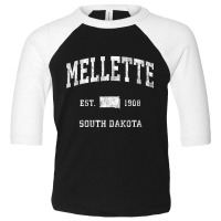 Mellette South Dakota Sd Vintage Athletic Sports Design Tank Top Toddler 3/4 Sleeve Tee | Artistshot