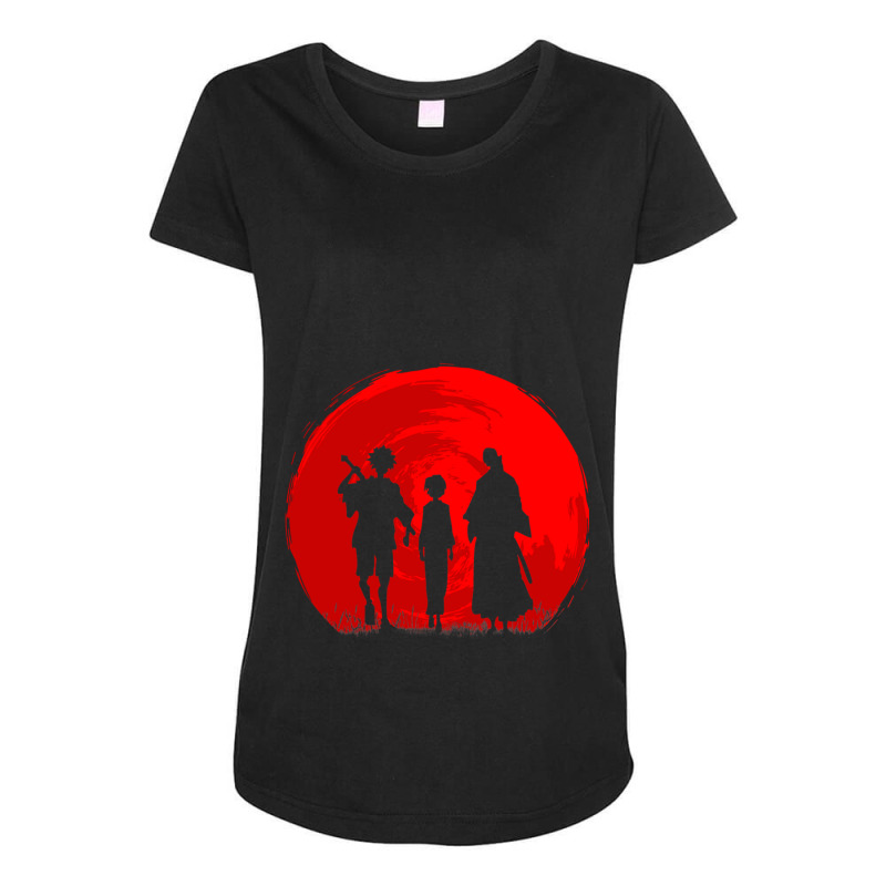 Samurai Sunset Maternity Scoop Neck T-shirt by cm-arts | Artistshot