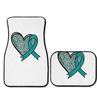 Leopard Heart Dissociative Identity Disorder Awareness Teal T Shirt Full Set Car Mats | Artistshot