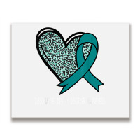 Leopard Heart Dissociative Identity Disorder Awareness Teal T Shirt Metal Print Horizontal | Artistshot