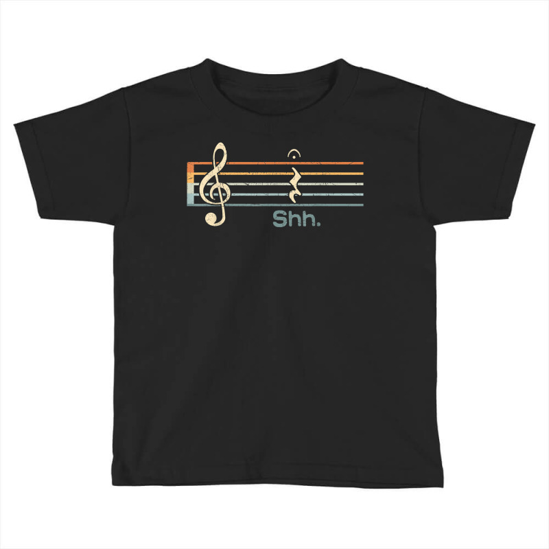 Funny Music Shh Quarter Rest And Fermata Notation Musician T Shirt Toddler T-shirt by cm-arts | Artistshot