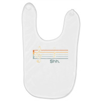 Funny Music Shh Quarter Rest And Fermata Notation Musician T Shirt Baby Bibs | Artistshot