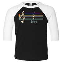 Funny Music Shh Quarter Rest And Fermata Notation Musician T Shirt Toddler 3/4 Sleeve Tee | Artistshot