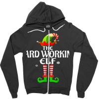 Hard Working Elf Matching Family Group Christmas Party T Shirt Zipper Hoodie | Artistshot