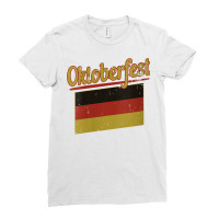 Womens Oktoberfest German Flag Beer Drinking Celebration V Neck T Shir Ladies Fitted T-shirt | Artistshot