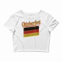 Womens Oktoberfest German Flag Beer Drinking Celebration V Neck T Shir Crop Top | Artistshot