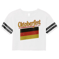 Womens Oktoberfest German Flag Beer Drinking Celebration V Neck T Shir Scorecard Crop Tee | Artistshot