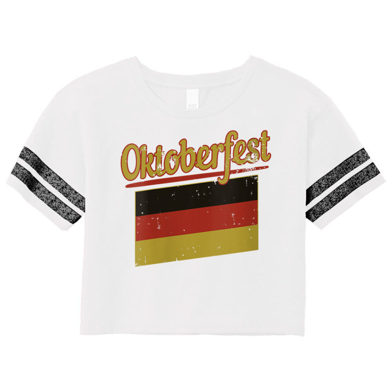 Womens Oktoberfest German Flag Beer Drinking Celebration V Neck T Shir Scorecard Crop Tee by cm-arts | Artistshot