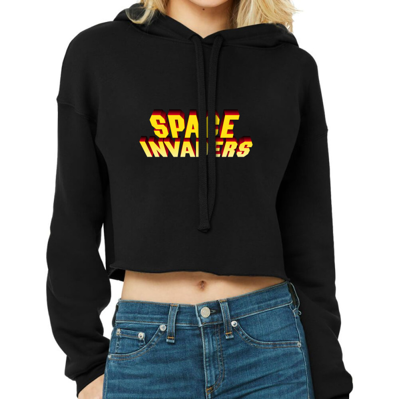 Space Invaders Cropped Hoodie by cm-arts | Artistshot