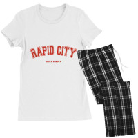 Rapid City South Dakota Sd Red Letter Graphic On Rapid City Tank Top Women's Pajamas Set | Artistshot